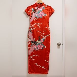 RED GEISHA MAXI DRESS SIZE SMALL